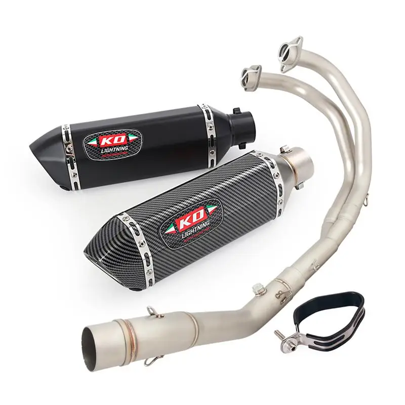 Slip On For Yamaha R3 R25 YZF-R3 MT-03 MT25 2016-2023 Motorcycle Complete Exhaust System Front Link Pipe 370mm Muffler DB Killer