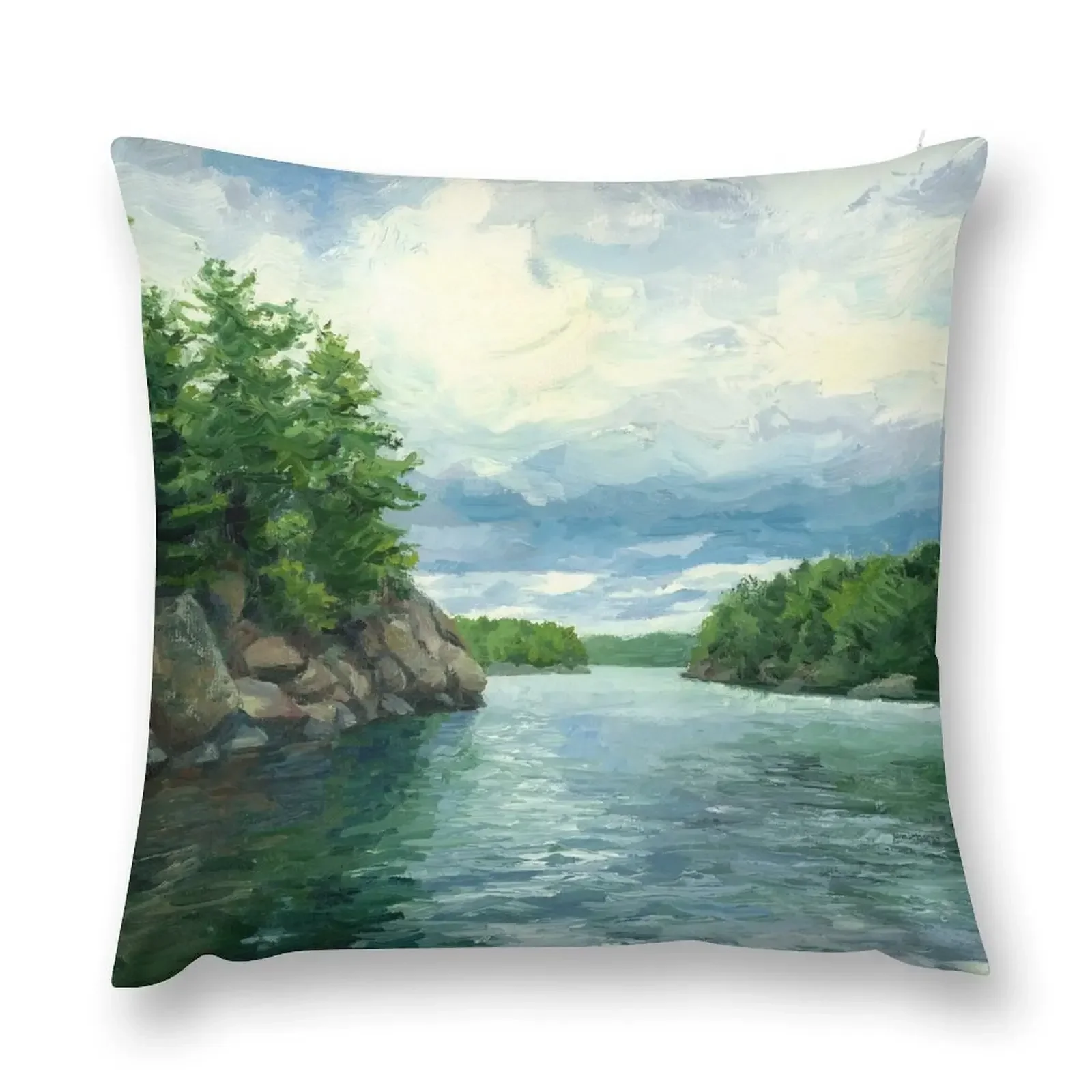 

Northern Lake Throw Pillow christmas pillowcases Pillowcase Decorative Pillow Covers For Sofa pillow