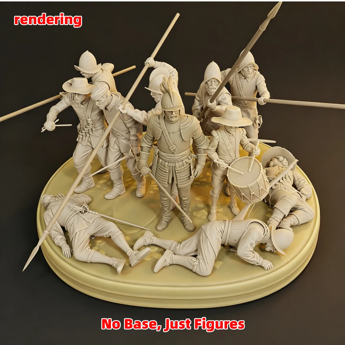 1/35 1/48 1/72 Modellbausatz 3D-Harz Miniatur-Soldatenfiguren Diorama Unbemalt 16. Jahrhundert Spanische Tercio DIY – Detail 8