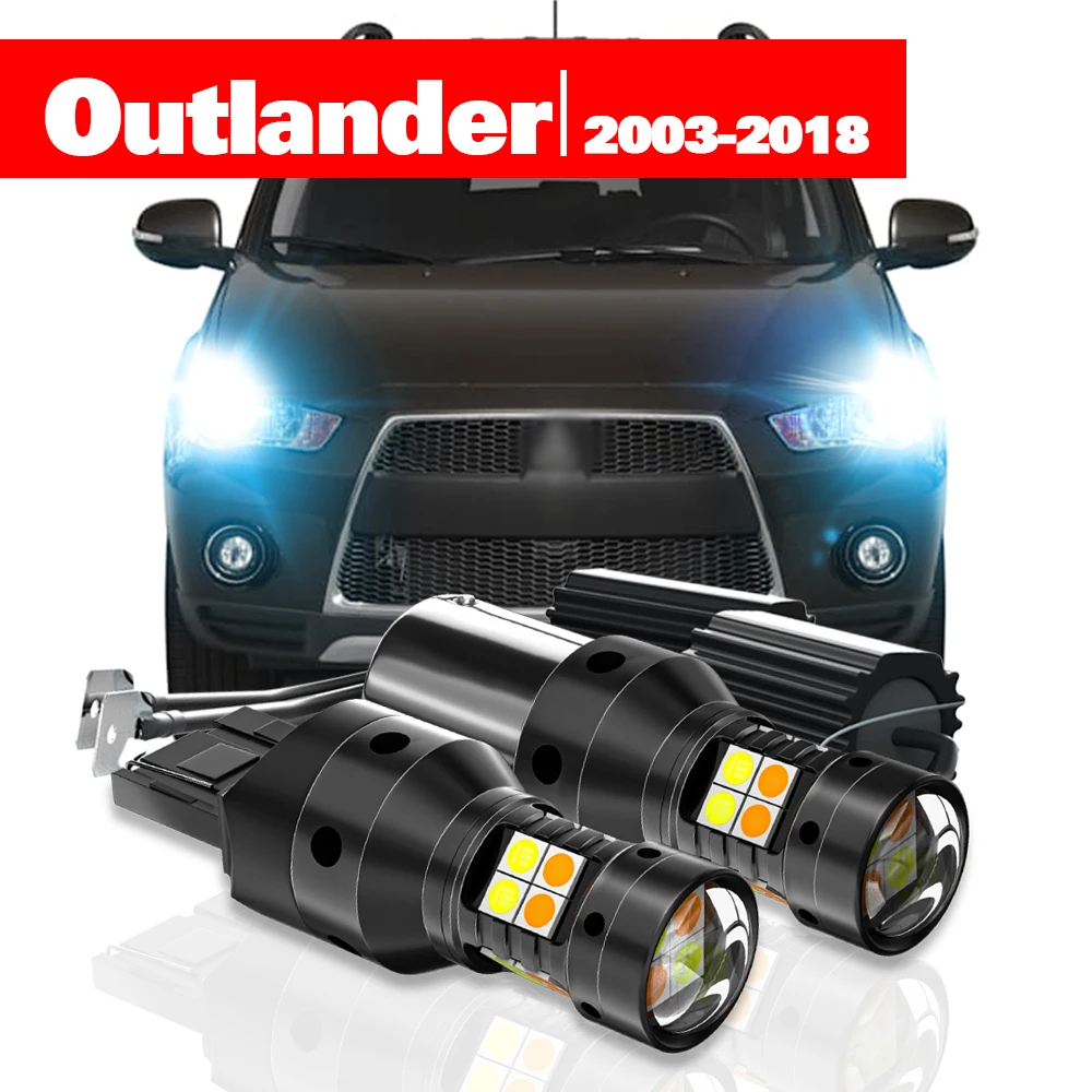 Für Mitsubishi Outlander 2003-2018 2 Stück LED Dual-Modus Blinker+Tagfahrlicht DRL 2010 2011 2012 2013 2014 Zubehör