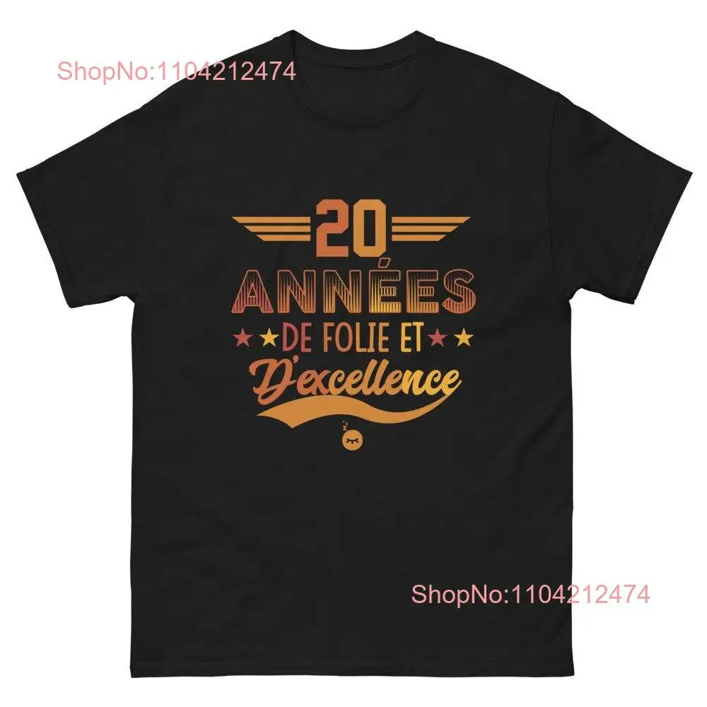 T shirt Anniversary 20 Years Retro of foli and excellence long or short sleeves