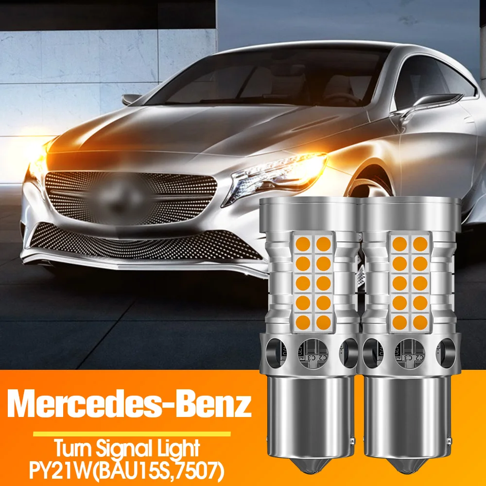 2pcs LED Turn Signal Light Canbus PY21W BAU15S For Mercedes Benz A B C Class W169 W176 W246 W242 W245 W203 W204 CL203 S203 S204