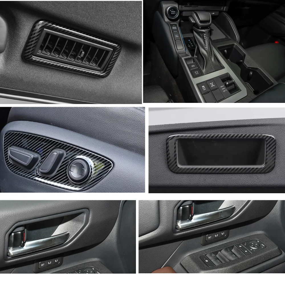 

Shift Frame Seat Switch Memory Vent Bowl Stick Stainless Steel For Toyota Land Cruiser Prado LC LC250 250 2024 2025 2026 2027