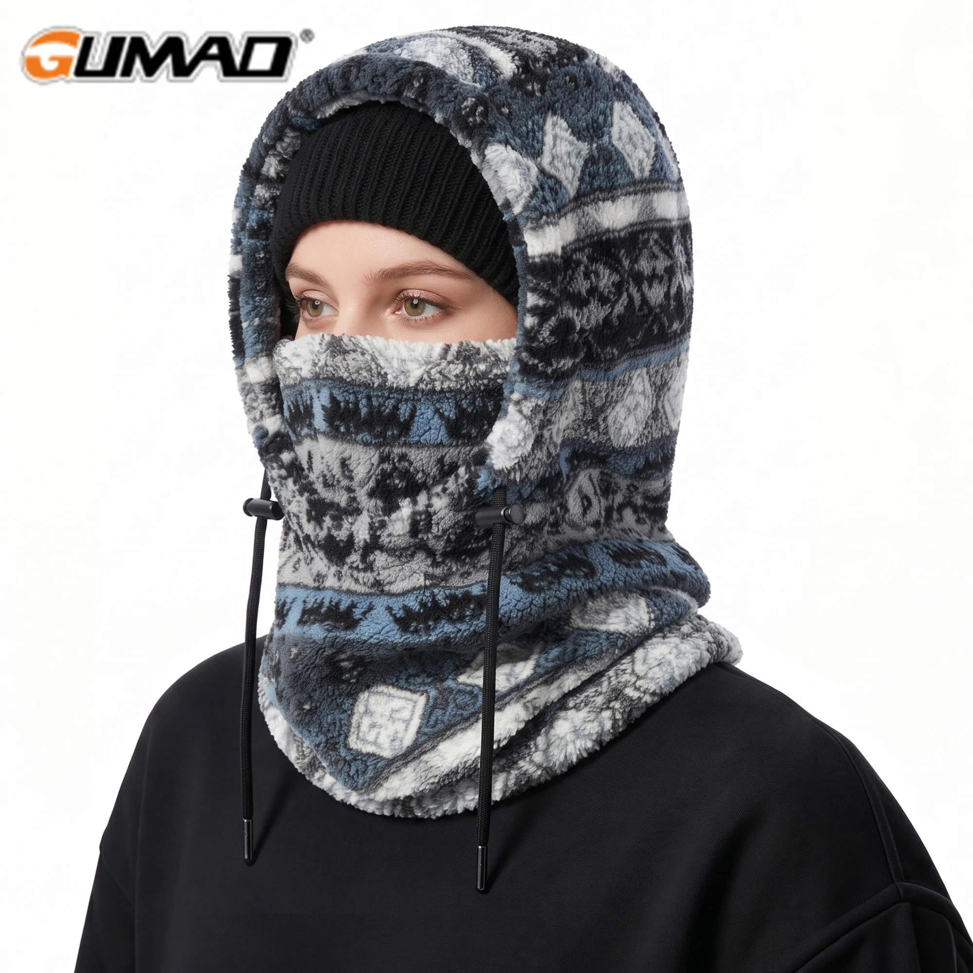 Winter Ski Balaclava Fleece Hood Windproof Face Mask Neck Warmer Helmet Liner Snowboard Skiing Hiking Cold Weather Outdoor Sport