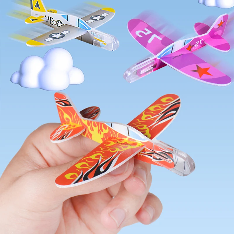 1/10pcs Outdoor Throwing Airplanes Children DIY Handmade Flying Glider Planes Toys Kids Model Fillers Glider Toys Kids Game Gift