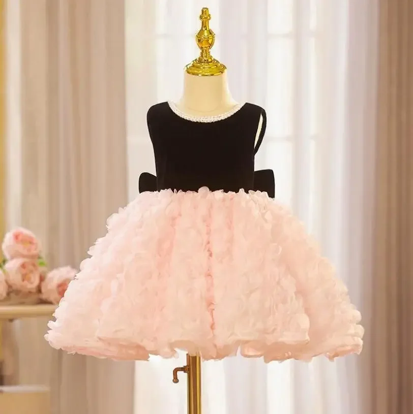 

Princess Girls Party Dresses Elegant 1st Birthday Baby Girl Dress Wedding Gala Eid Fluffy Kids Dresses For Girl Children Gowns