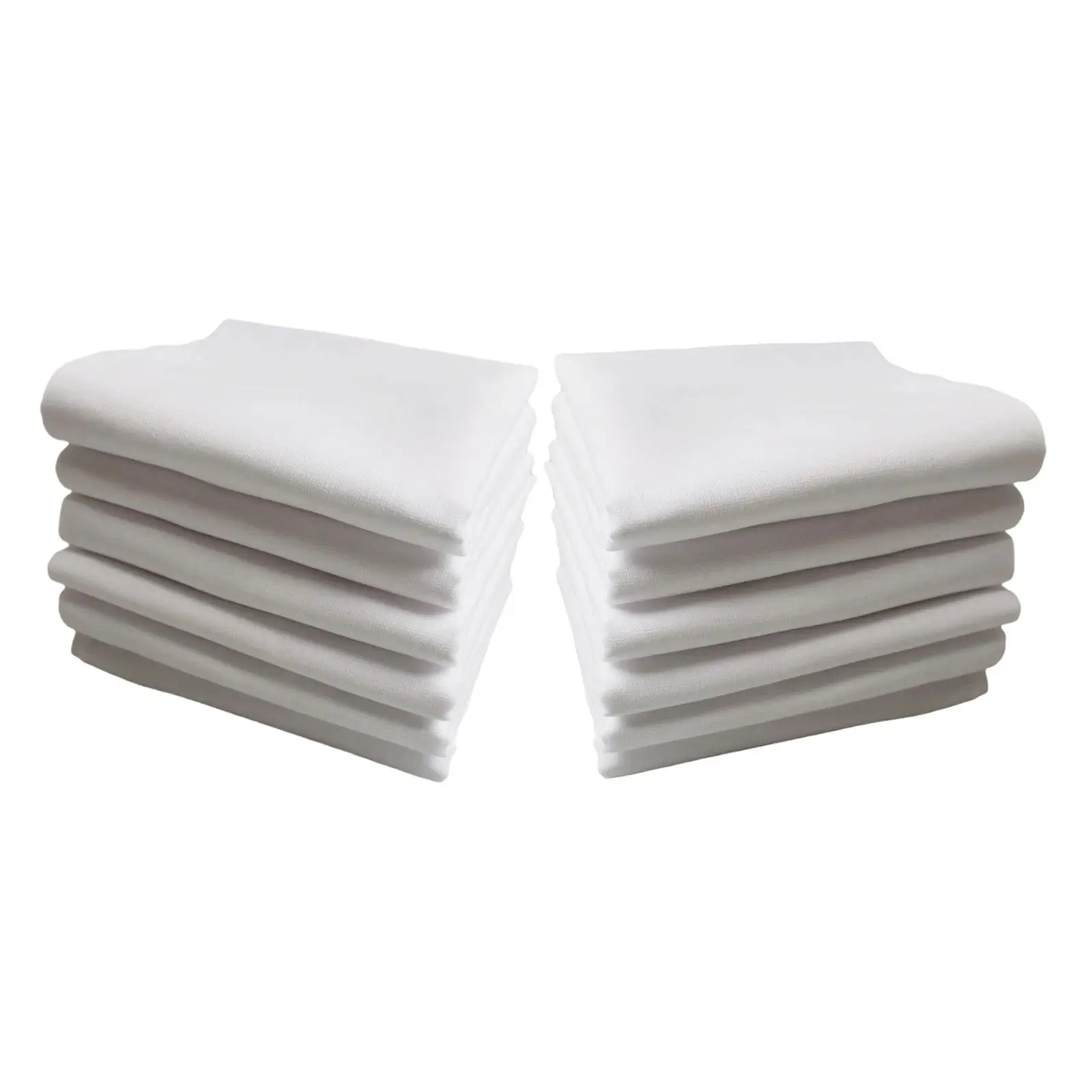 12Pcs Solid White Handkerchiefs Classic Hankies Men's Hankies Pocket Square Crafts Gift DIY Accessories