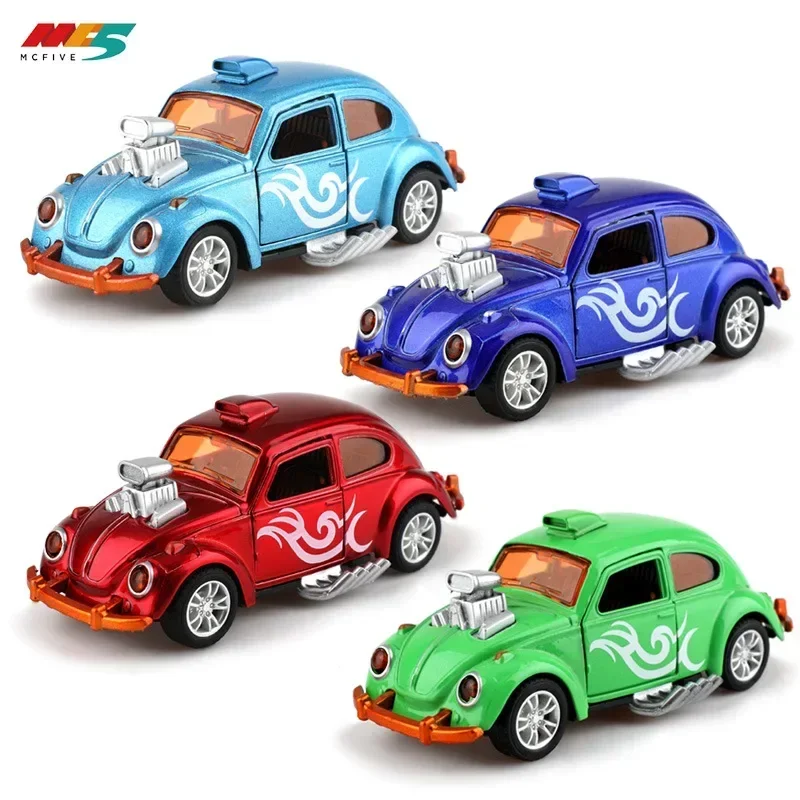 1:36 Alloy pull-back double door inertia carapace classic car insect model cartoon cute ornament
