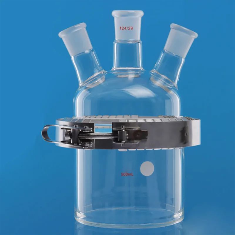 

Open reactor spherical cylindrical split kettle flask flange clamp experiment borosilicate glass 250ml 500ml 1000mL 2-20L