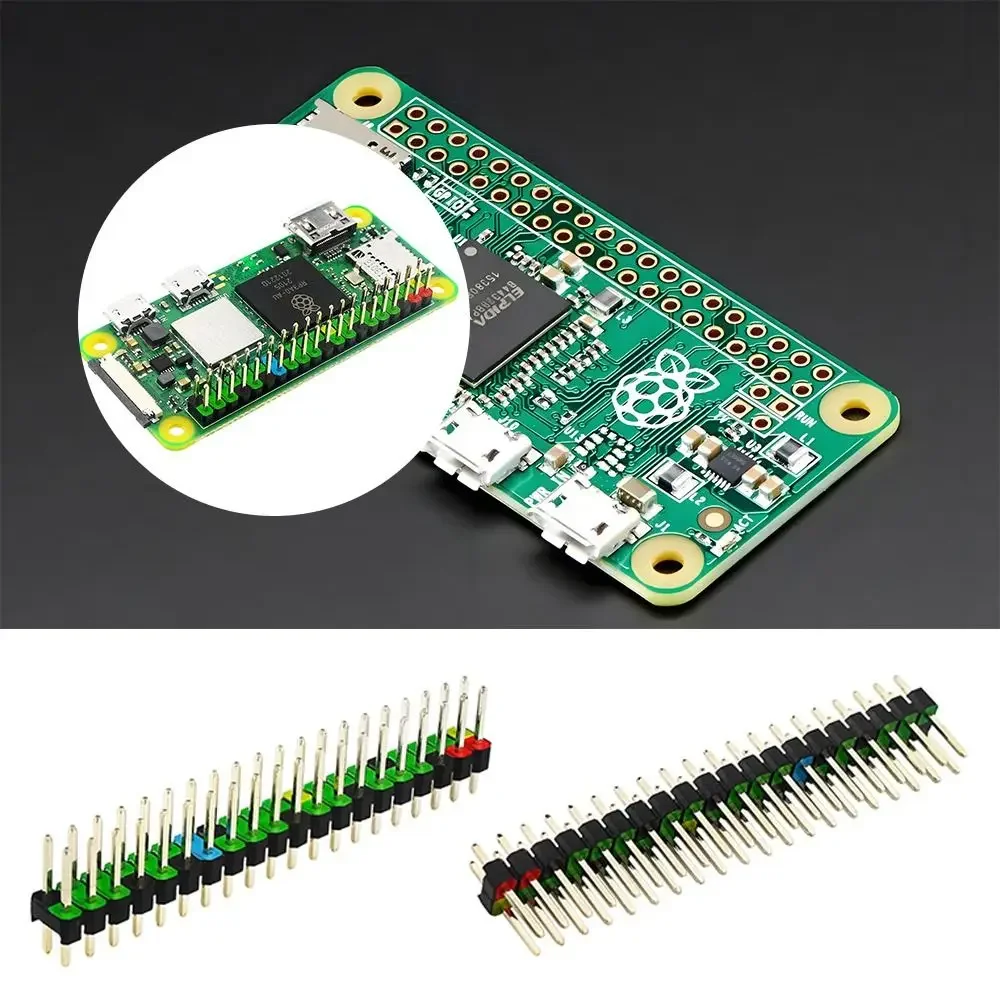 Dla Raspberry Pi PICO 20-pinowy nagłówek GPIO Kolorowy znak Zapobiegaj złej wtyczce Rozstaw 2,54 mm dla Raspberry Pi Pico