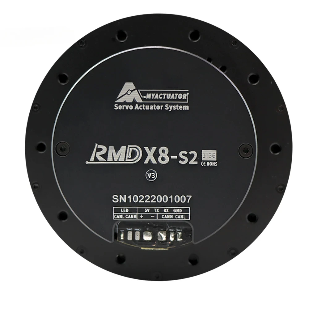 

RMD-X8S2 V3 Gear ratio:1:36 BLDC Servo Motor Large Torque 25N.M Application for Ai Robotic Arm Quadruped Robot Flat Motor