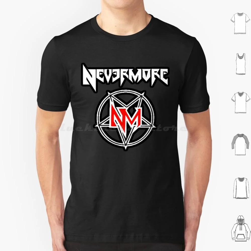 Era una americana Nevermore Heavy Metal Band camiseta para hombres, mujeres y niños, los mejores logotipos, 6xl, Nevermore Era una americana pesada