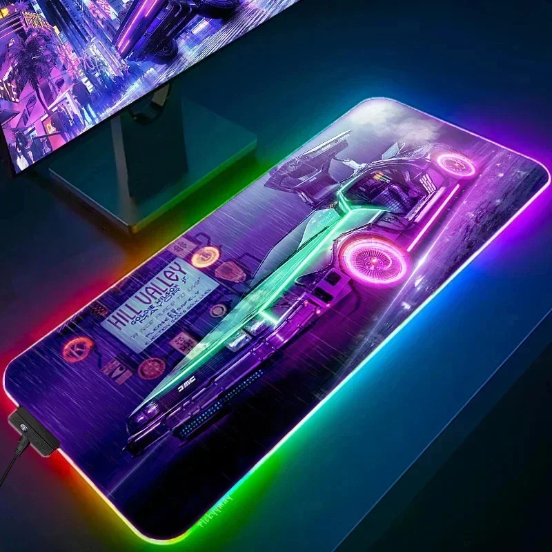 Cool and fashionable Car Large RGB Mouse Pad Gaming Mousepad LED Mousemat Luminous Desk Pads Gamer PC Keyboard Mats XL Table mat