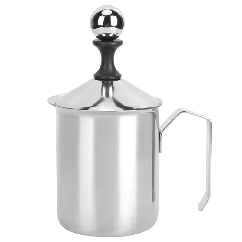 Stainless Steel Milk Frother Manual Milk Froth Whisk Coffee Shop Milk Froth Cup Latte Milk Froth Kettle