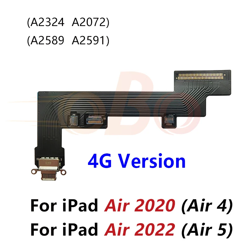 USB Dock Connector Charging Port Flex Cable for Apple iPad Air 1 2 3 4 5 2019 2020 2022 3rd 4th 5th black white Repair Parts