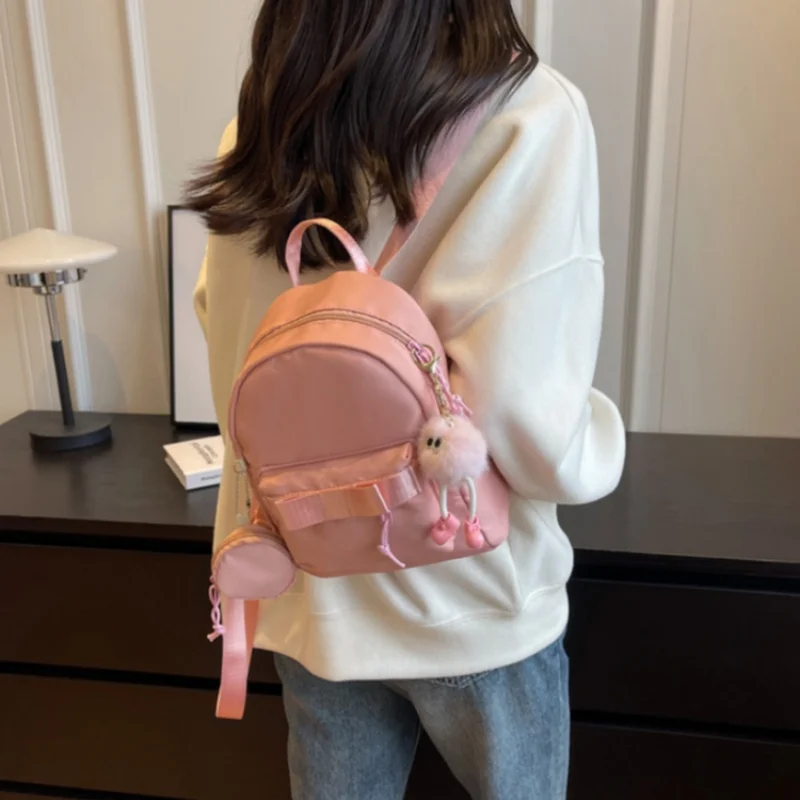 Oxford Cloth Backpack Casual Versatile Women\'s Bag Personalized Name Backpack Trend Mini Bag College Style Backpack