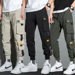 Cổ Điển Dạo Phố Quần Âu Nam Nơ Hậu Cung Quần Chạy Bộ Nam Slim Fit Mùa Xuân Hàng Hóa Quần Đa Túi Nữ Quần jx1