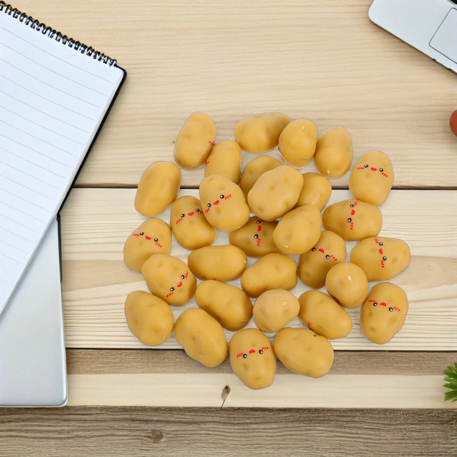 

30Pcs Realistic Mini Potatoes Fake Resin Vegetables for Thanksgiving Christmas Graduation Nurse Day Employee Gift Lightweight