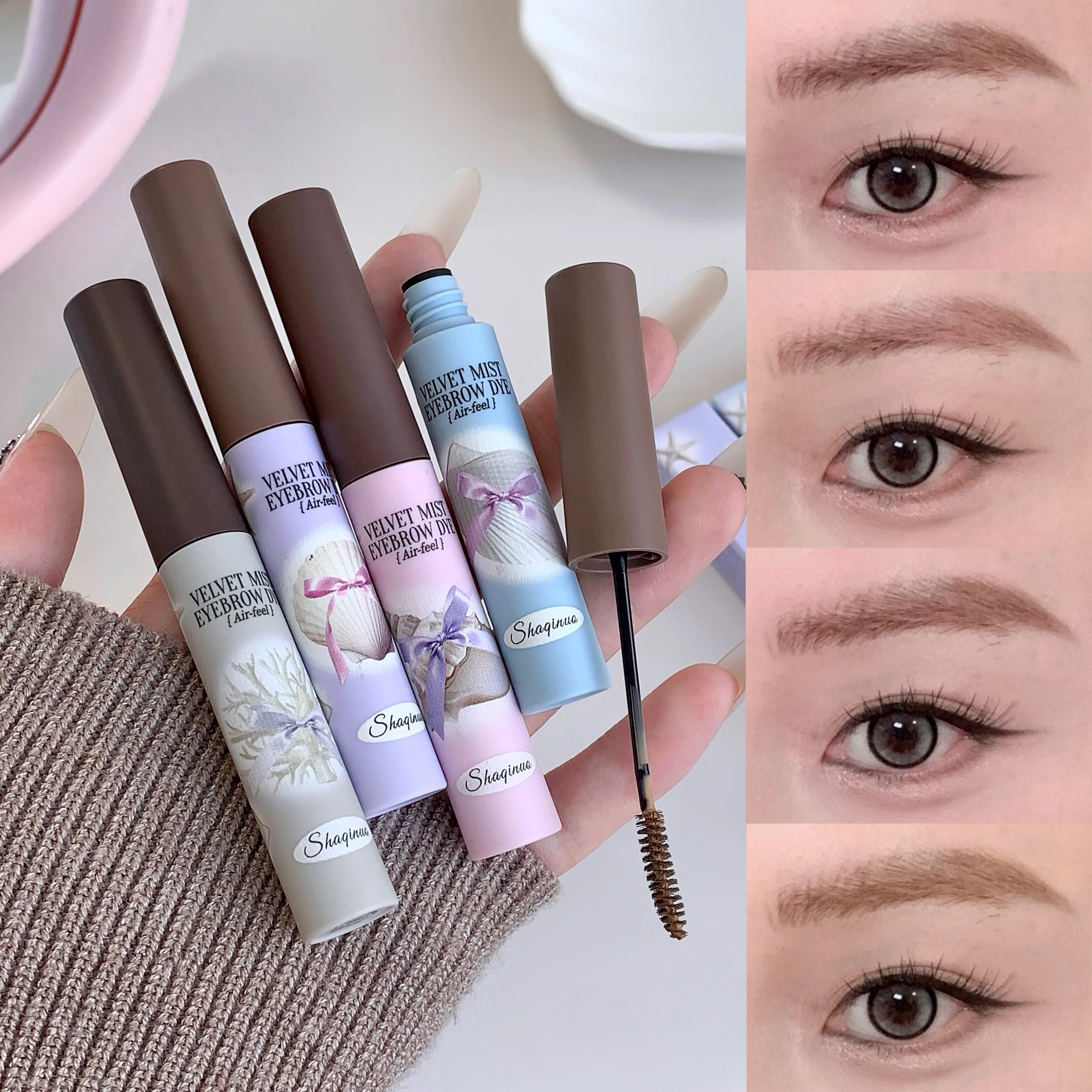 لطيف الطبيعية ضباب الحاجب محسن صبغ هلام تينت ماسكارا SHAQINUO طويلة الأمد سريعة الجافة الصباغة الحاجب الوشم تينت الحاجب ماكياج