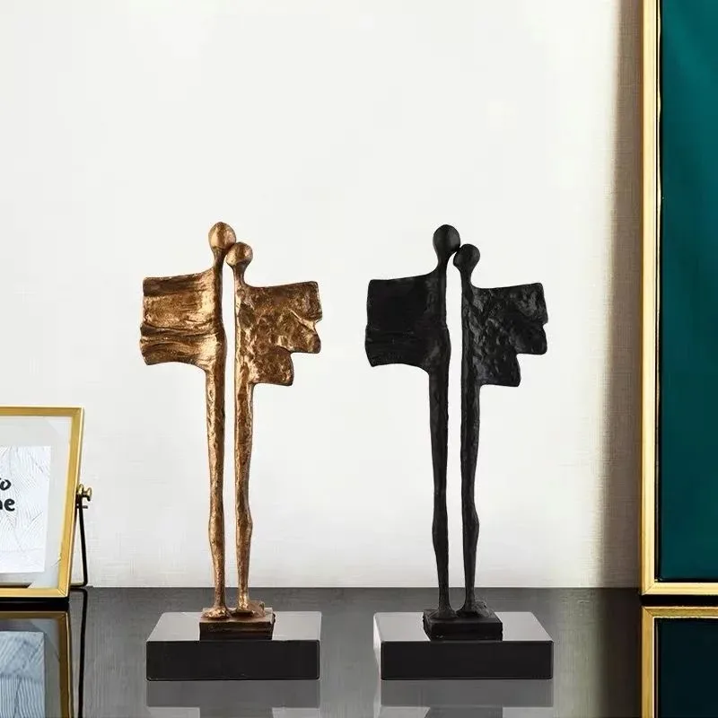 Modern Minimalist Metal Abstract Figure Model Room Bookshelf Statue Livingroom Table Resin Ornaments Home Decoration Art Crafts