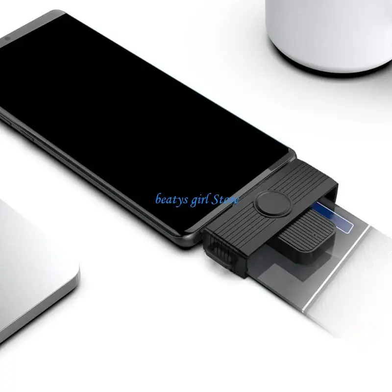 C7AB USB C CAC Reader USB C DOD Portable Type C Card Reader USB Common Access CAC Card Reader for PC and Laptop Accessories