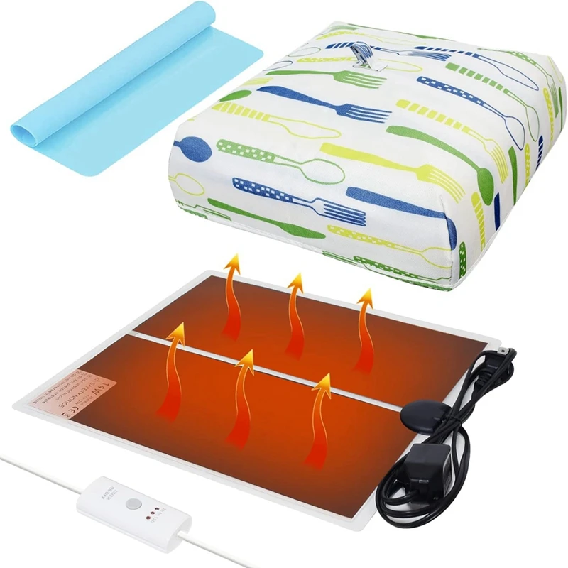 Resin Heating Pad Resin Dryer Heating Pad Kit With Timer And Lid,Easy To Use, Epoxy Resin Supplies, DIY Resin Craft US Plug