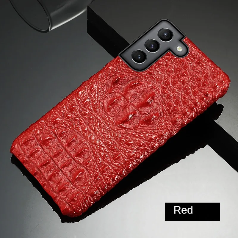 Genuine Leather for Samsung S24 Ultra Case Protector S22 Plus New Crocodile Pattern for Samsung S23 Ultra Case