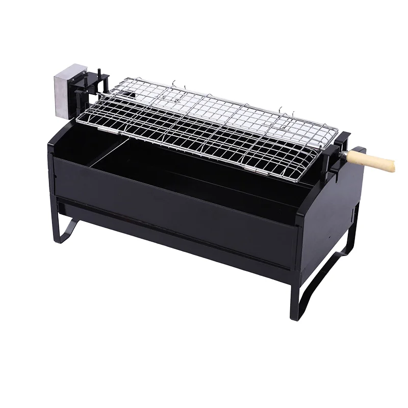 

Portable Outdoor Modern BBQ Grill Foldable Detachable Small Iron Rotatable Feature Powder Coated Gas Fuel For Family Camping