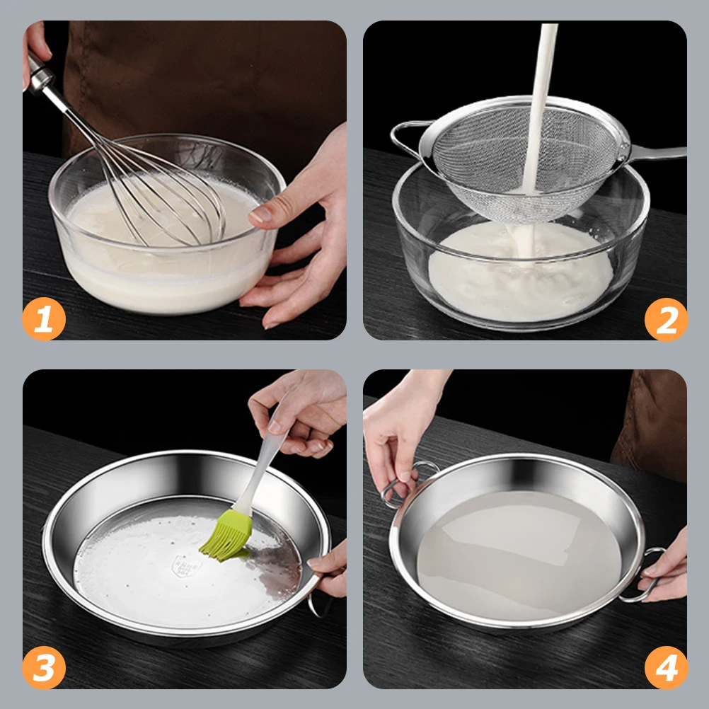 

304 Stainless Steel Steaming Tray Practical Liangpi Maker Binaural Handle Design Easy to Use for Various Delicacies