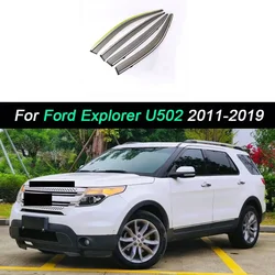 For Ford Explorer U502 2011-2019 4Pcs Car Window Visor Rain Sun Awnings Guard Shelters Deflectors Weathershield Auto Accessories