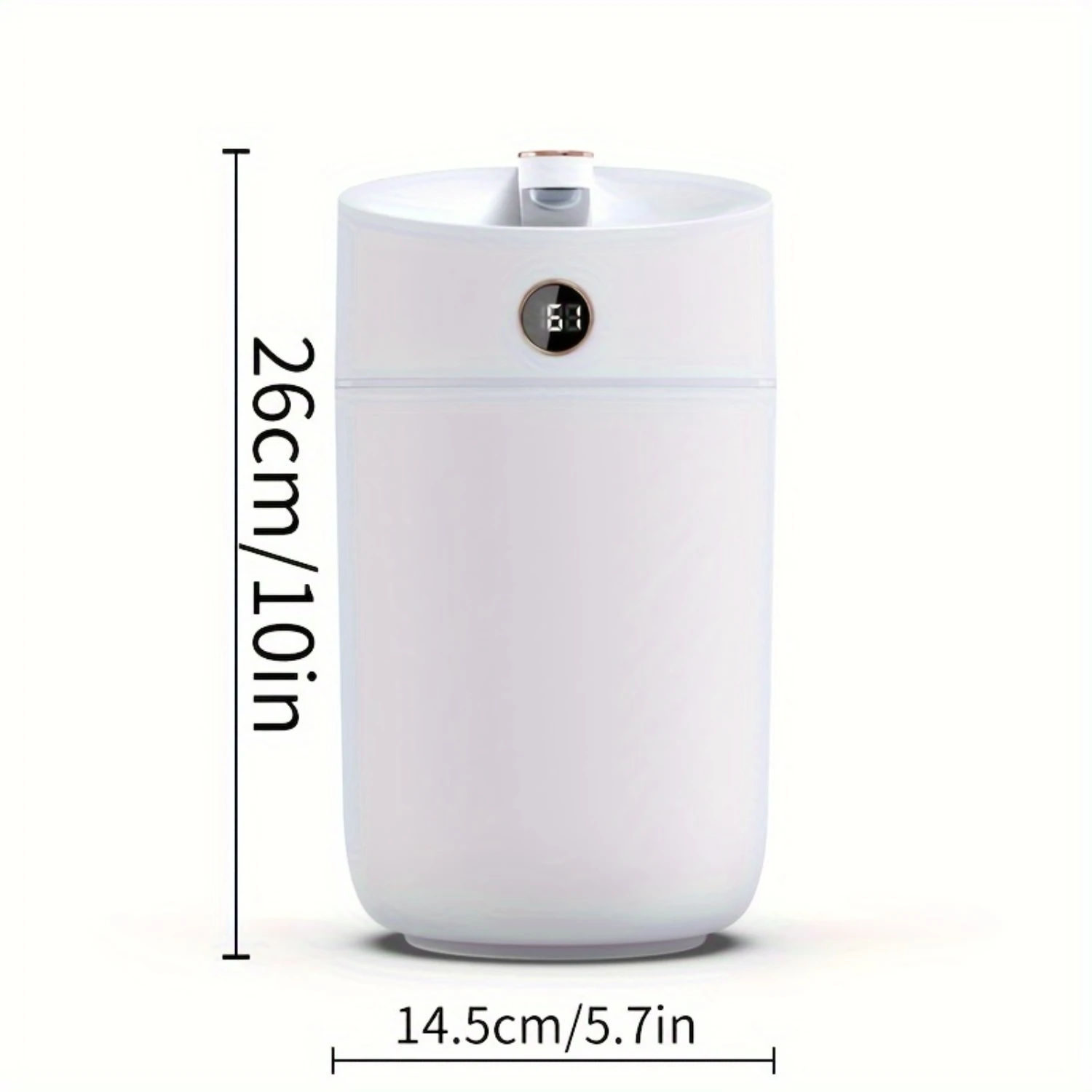 1pc 3 Liter Humidifier, Ultra Quiet Desk Humidifier, Colorful Atmosphere Lamp Humidifier, Humidity Display And Double Spray, Sui