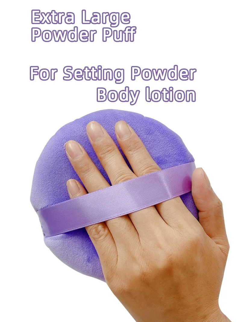 Soffio di polvere extra large da 13 cm Polvere fissante Big Mac Puff Polvere per il corpo Soffio per collo Braccio Lozione per il corpo Soffio per trucco 130 mm