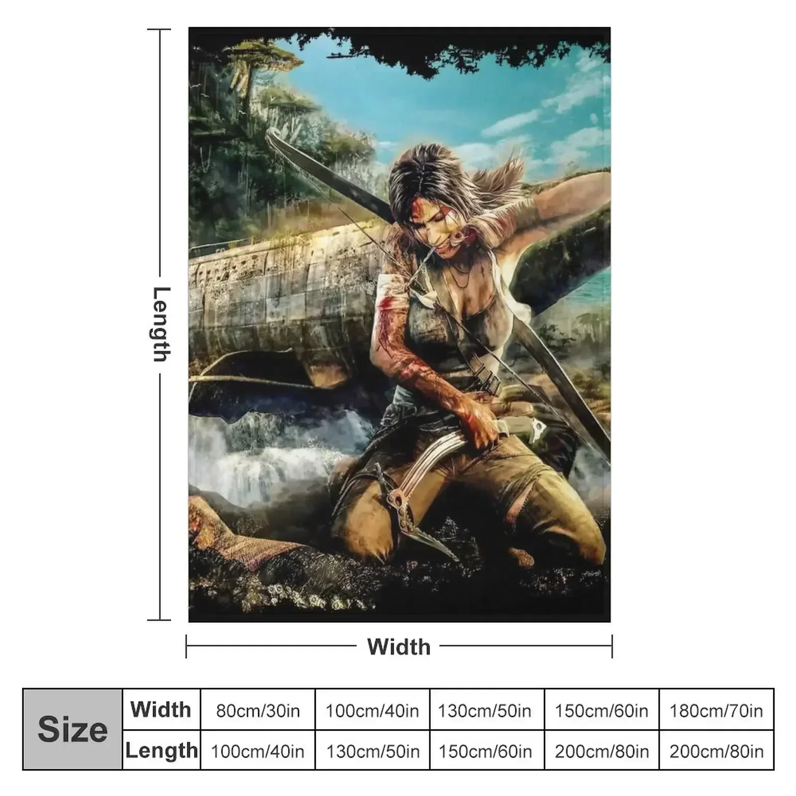Lara Croft Tomb Raider 8K Throw Blanket Luxury Thicken Weighted Luxury St Soft Blankets