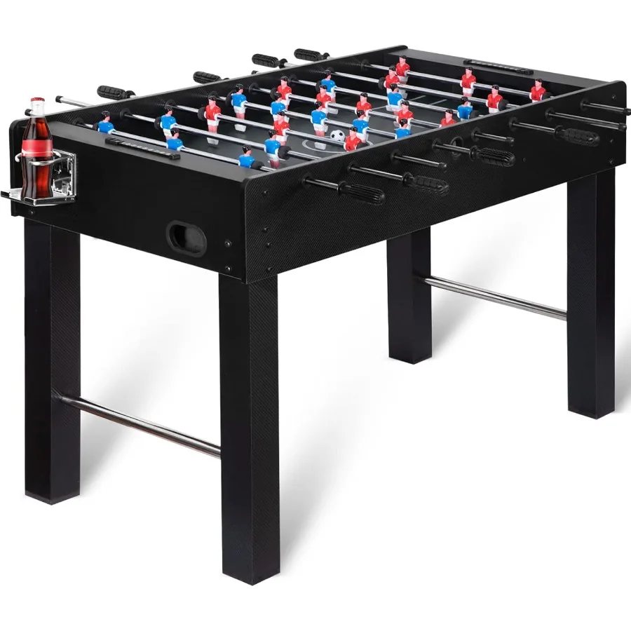 

48in Foosball Table Competition Sized Soccer Table w/ 2 Balls 2 Cup Holders 2x4ft for Adults Suit for 4 Players Football Table