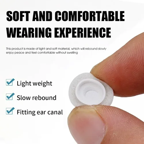 Imagen 2 del producto Almohadillas para los oídos de espuma viscoelástica para Airpods Pro, accesorios para auriculares Bluetooth, tapas de repuesto para los oídos, almohadillas para los oídos S M L, 3-1 pares
