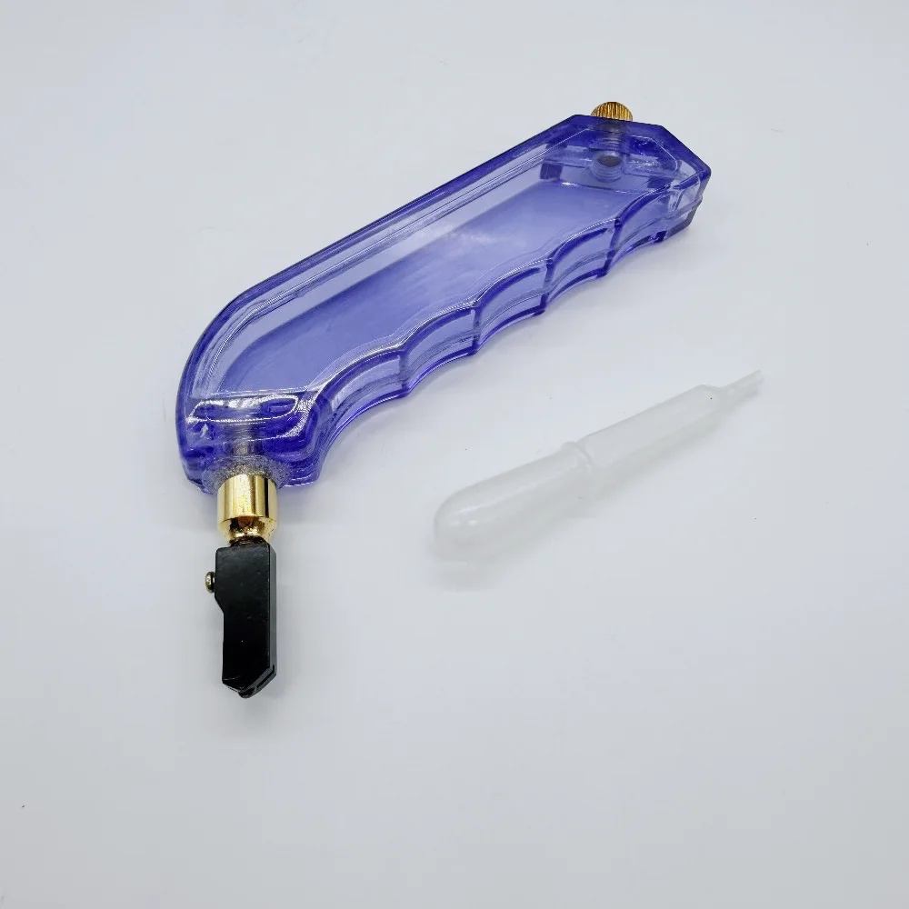 1 Piece Pistol Grip Oiled Glass Cutter Stained Glass Cutting Art Glass Tool 3-12mm