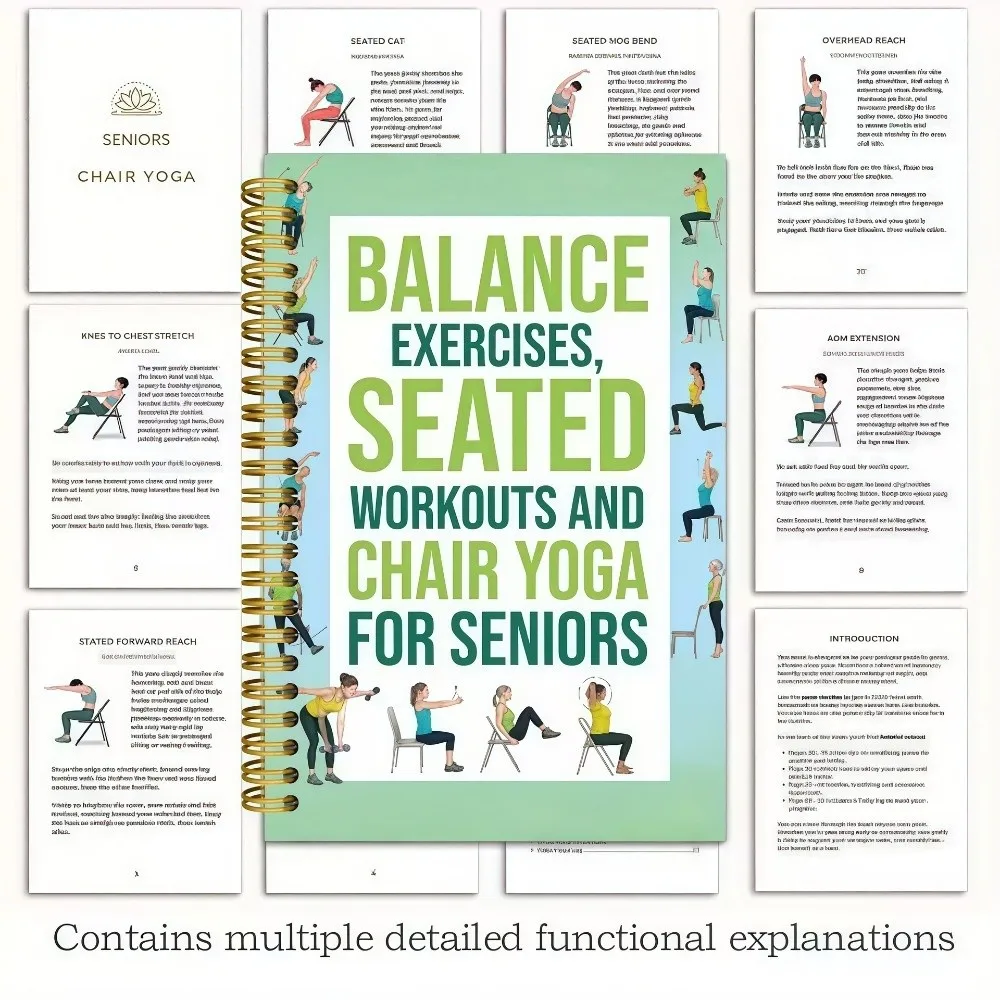 

Beginner-Friendly Chair Yoga Guide Muscle Strengthening Chair-Based Exercises Yoga Planning Book Flexibility Training