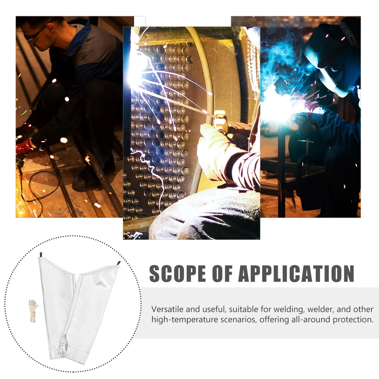 

2 шт. термостойкие рукава из алюминиевой фольги для защиты от высоких температур, дышащие, регулируемые, безопасные рукава для работы на производстве