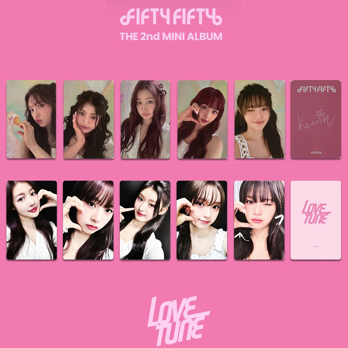 Kpop FIFTY FIFTY 2nd Mini Album Love Tune Photocard 5pcs/Set Double Sides Printing Bright Film Korean Style LOMO Card Fans Gift