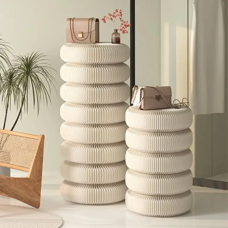 Luminous multi-color multi-layer cylindrical booth Nakajima ornament living room product folding display cabinet