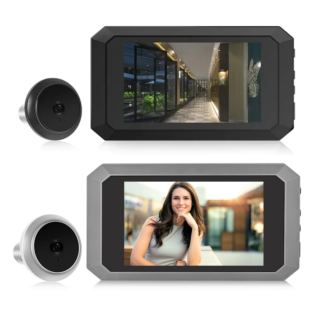 

1080P WiFi Video Doorbell Peephole Viewer Smart Wireless Door Bell IR Night Vision 4.0" LCD Screen Digital Door Peephole Camera