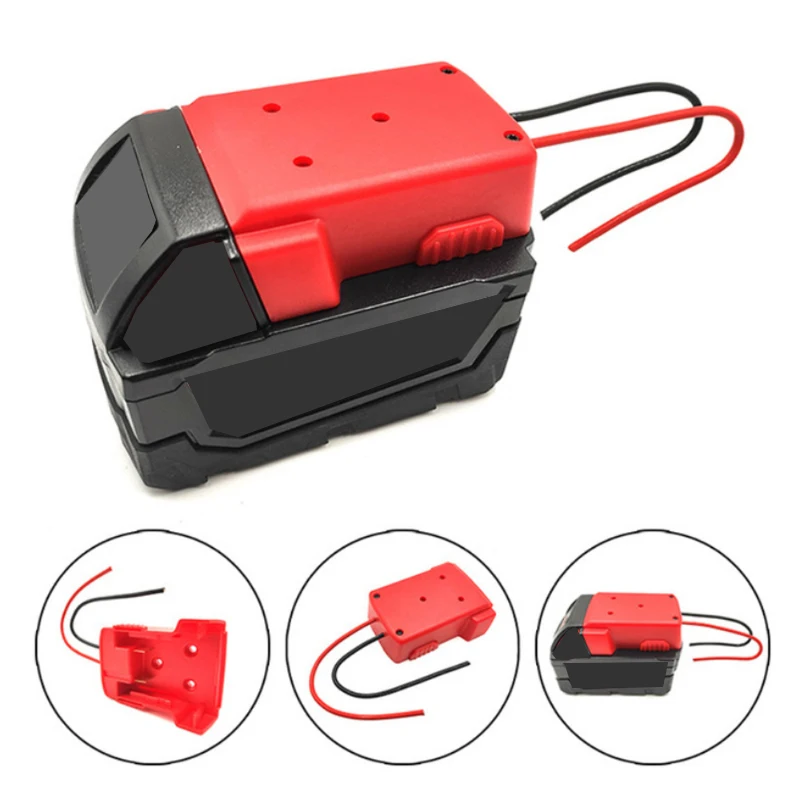 New For Makita Bosch Milwaukee 18v 14.4V Battery Mount Dock Power Connector With 14Awg Wires Connectors Adapter Tool Accessories