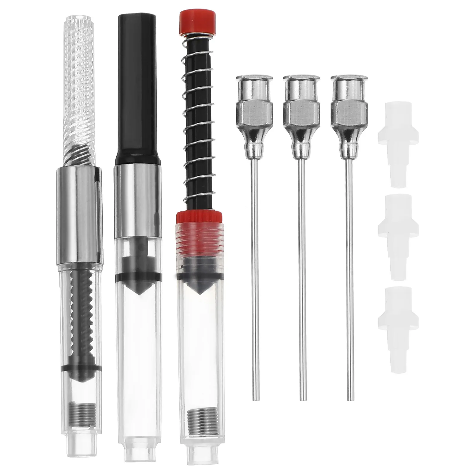 

3Pcs Fountain Pen Spring Filler Fountain Pen Ink Cartridge Converter Filler Spring Converter Auxiliary Absorber Ink Syringe
