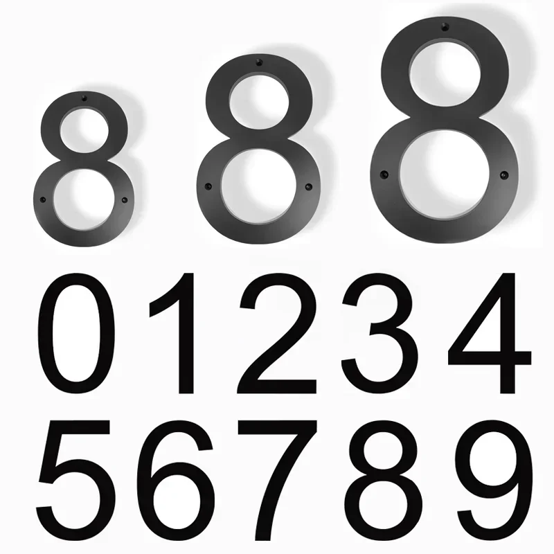 20-25 Cm Exterior House Numbers 26 Letters Digital 0-9 Apartment Door Number Outdoor House Address Plate Custom Acrylic Sign