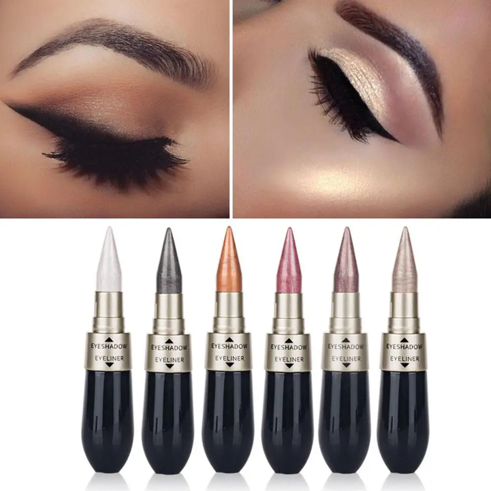 In 1 Brand New High Quality Black Eyeliner Pen Eyeliner Pen Eye Shadow Makeup Waterproof Lasting Cosmetic Black Smooth TSLM1