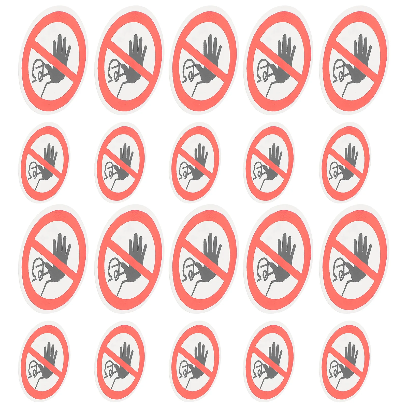 20 pcs Warning Labels No Entrance Stickers Self Adhesive Safety Warning Sign Decals Not Enter Sign For Factories