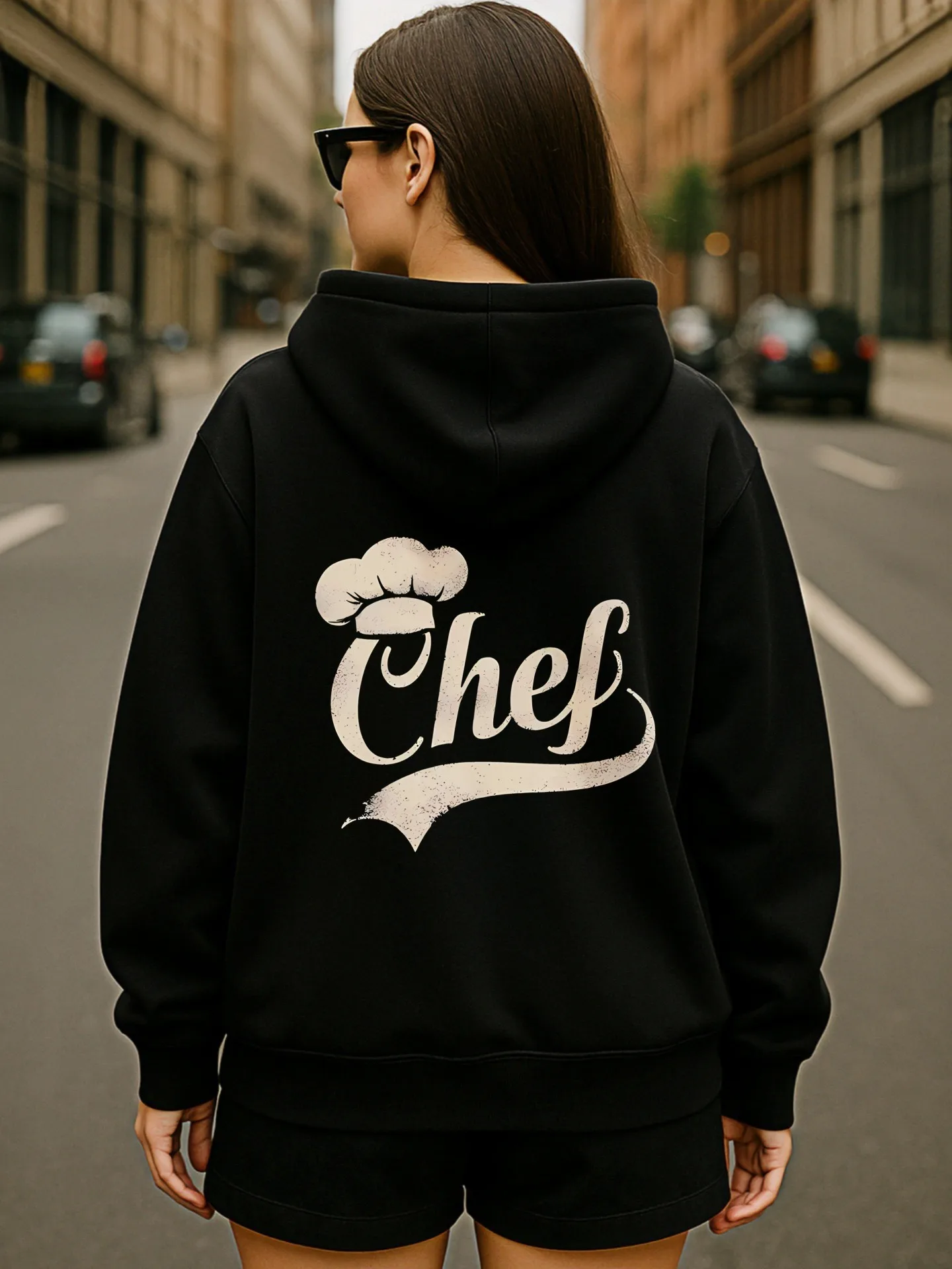 Damska bluza z kapturem z grafiką, estetyka wędkarska i myśliwska, codzienna odzież na co dzień, nadruk graficzny, mieszanka bawełny, dla młodych mężczyzn