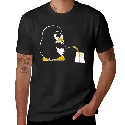 funny t shirts for men cotton New Funny Linux Tux Sysadmin Geek Nerd Sudo Root T-Shirt harajuku tops