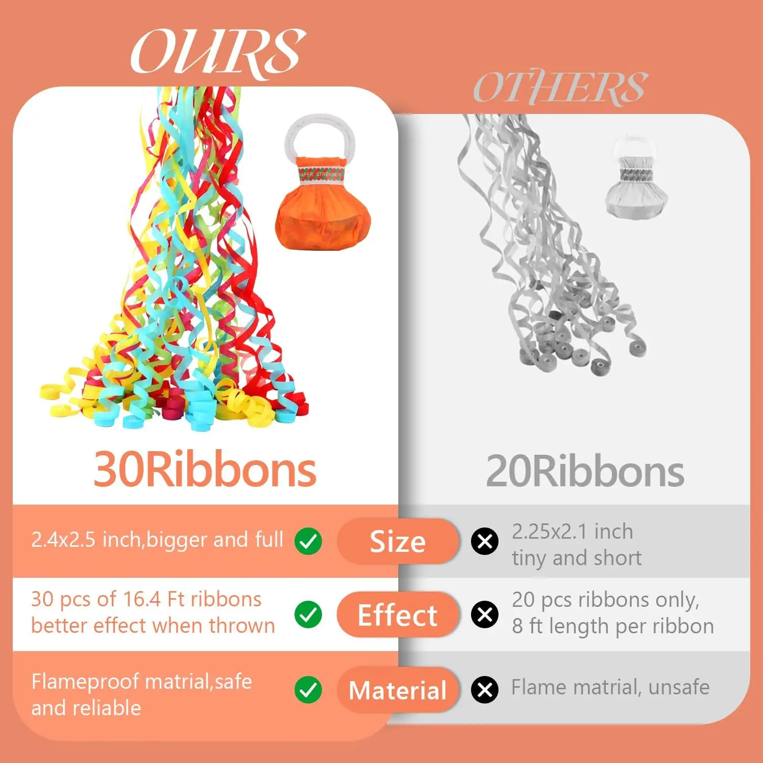 10pcs Hand Throw Streamers No Mess Confetti Magic Paper Cracker for Celebration Birthday  Engagement Wedding Graduation Party