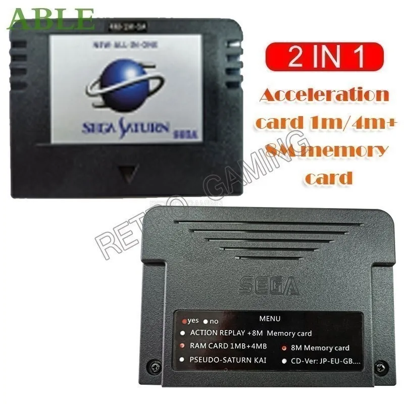 모든 SS SATURN SD 카드 의사 KAI 게임 비디오 직접 읽기 4M 가속기 기능 8MB 메모리와 함께 사용